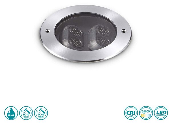 Σποτ Χωνευτό Φωτιστικό Εξωτερικού Χώρου Ideal Lux Taurus 277011