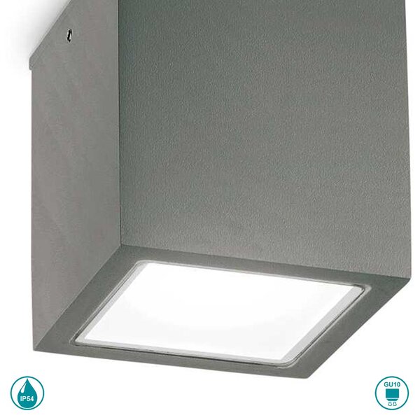 Φωτιστικό Σποτ Εξωτερικού Χώρου Ideal Lux Techo 251554 Ανθρακί
