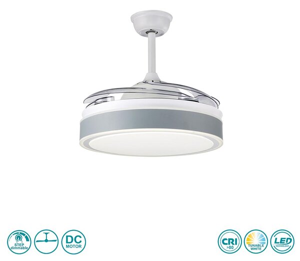 Ανεμιστήρας Οροφής Με Φώς Sun Light Jasper 5028-GY Γκρι