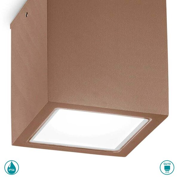 Φωτιστικό Σποτ Εξωτερικού Χώρου Ideal Lux Techo 251547 Καφέ