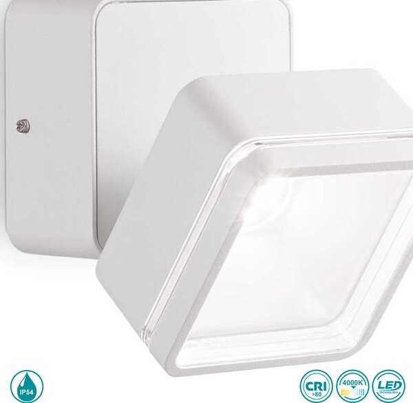 Φωτιστικό Σποτ Εξωτερικού Χώρου Ideal Lux Omega Square 285528 Λευκό (4000K)
