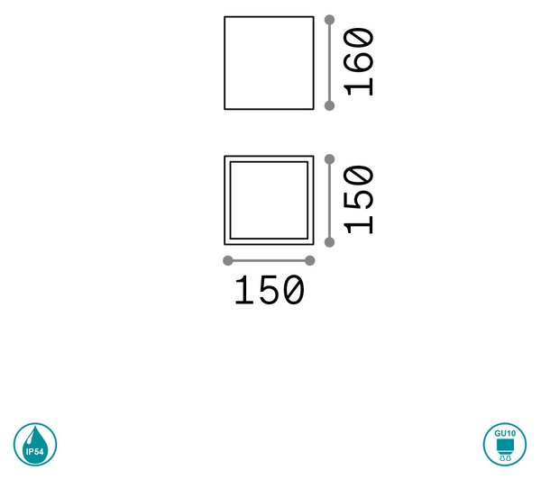 Φωτιστικό Σποτ Εξωτερικού Χώρου Ideal Lux Techo 251523 Λευκό