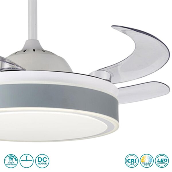 Ανεμιστήρας Οροφής Με Φώς Sun Light Jasper 5028-GY Γκρι