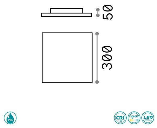 Φωτιστικό Οροφής Εξωτερικού Χώρου Ideal Lux Mib 269122 (3000K)