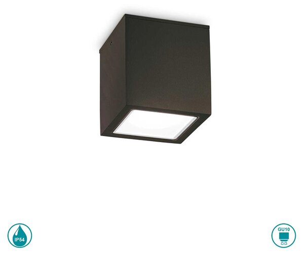 Φωτιστικό Σποτ Εξωτερικού Χώρου Ideal Lux Techo 251578 Μαύρο