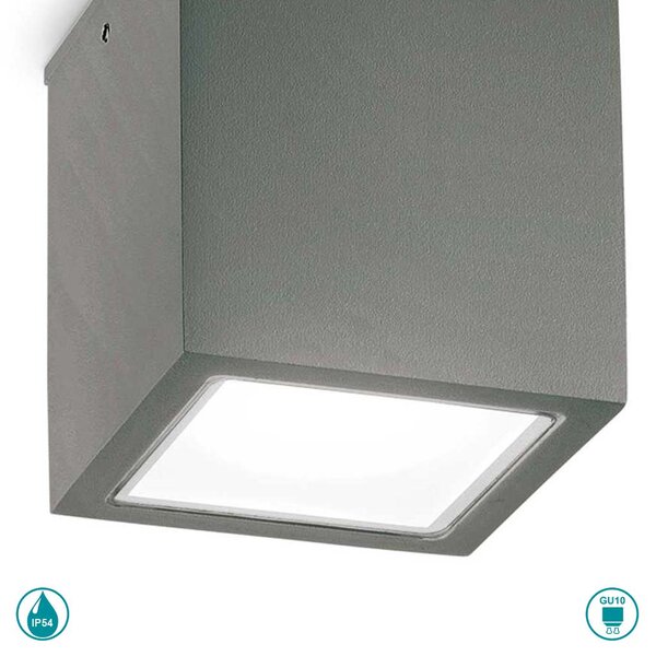 Φωτιστικό Σποτ Εξωτερικού Χώρου Ideal Lux Techo 251516 Ανθρακί