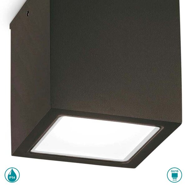 Φωτιστικό Σποτ Εξωτερικού Χώρου Ideal Lux Techo 251530 Μαύρο