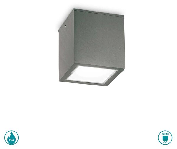 Φωτιστικό Σποτ Εξωτερικού Χώρου Ideal Lux Techo 251554 Ανθρακί
