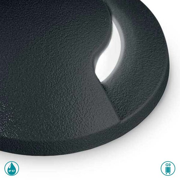 Σποτ Χωνευτό Εξωτερικού Χώρου Ideal Lux Way 269702 Μαύρο