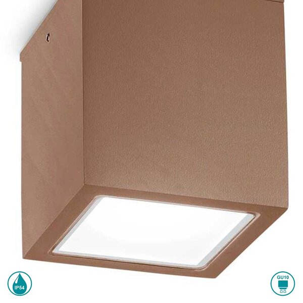 Φωτιστικό Σποτ Εξωτερικού Χώρου Ideal Lux Techo 251592 Καφέ