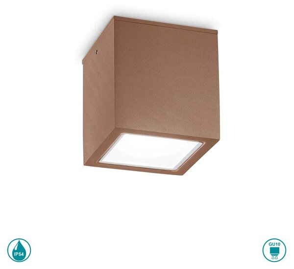 Φωτιστικό Σποτ Εξωτερικού Χώρου Ideal Lux Techo 251547 Καφέ