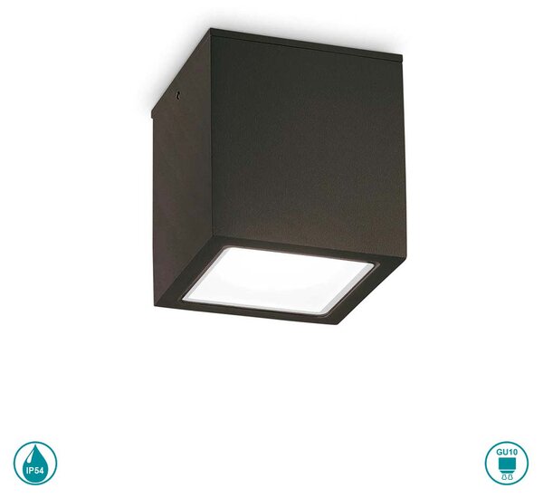 Φωτιστικό Σποτ Εξωτερικού Χώρου Ideal Lux Techo 251530 Μαύρο