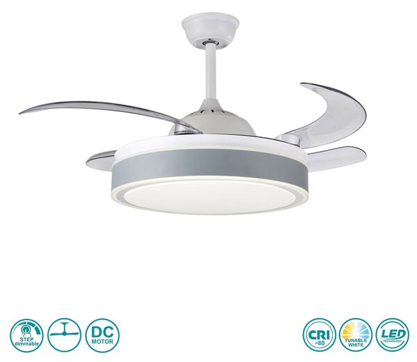 Ανεμιστήρας Οροφής Με Φώς Sun Light Jasper 5028-GY Γκρι