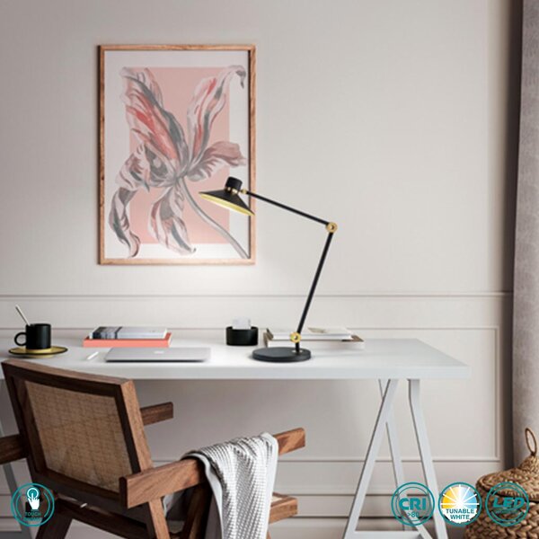 Φωτιστικό Επιτραπέζιο Fabas Luce Panaera 3675-30-101 Μαύρο