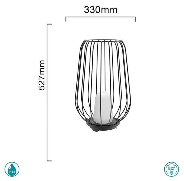 Λάμπα Δαπέδου Εξωτερικού Χώρου Sun Light Korb KORB-500 Σκούρο Γκρι
