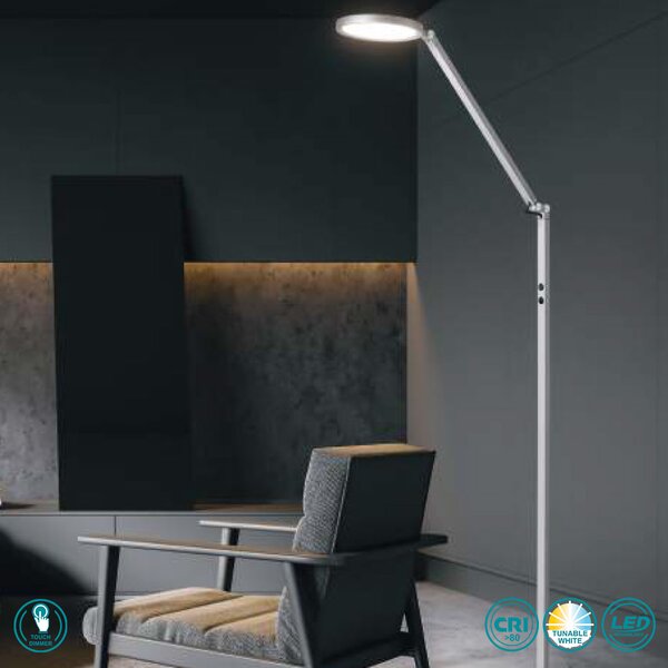 Φωτιστικό Δαπέδου Fabas Luce Regina 3551-11-212 Αλουμίνιο