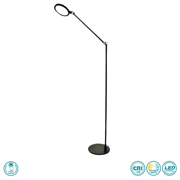 Φωτιστικό Δαπέδου Fabas Luce Regina 3551-11-101 Μαύρο