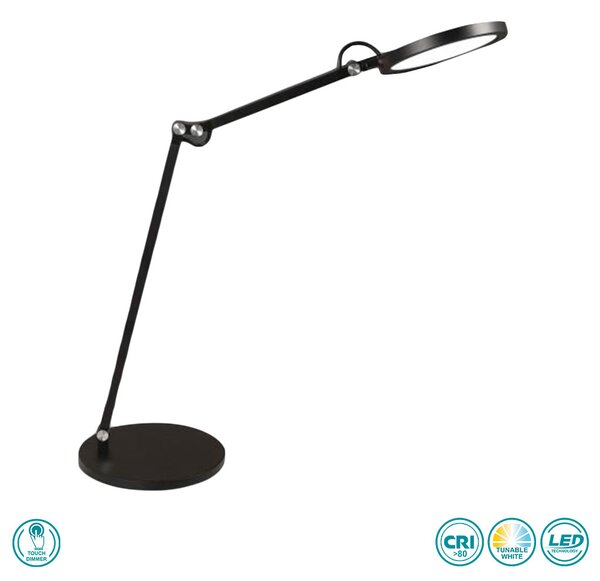Φωτιστικό Επιτραπέζιο Fabas Luce Regina 3551-30-101 Μαύρο