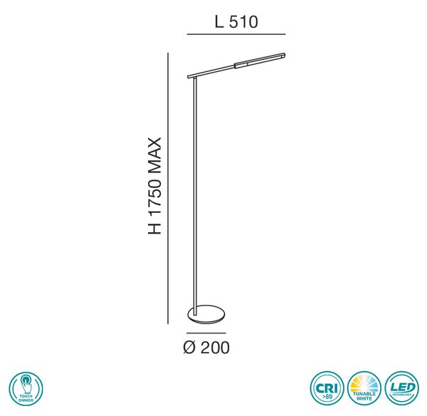 Φωτιστικό Δαπέδου Fabas Luce Ideal 3550-11-102 Λευκό