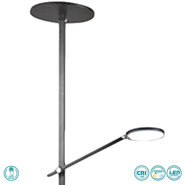 Φωτιστικό Δαπέδου Fabas Luce Regina 3551-10-101 Μαύρο