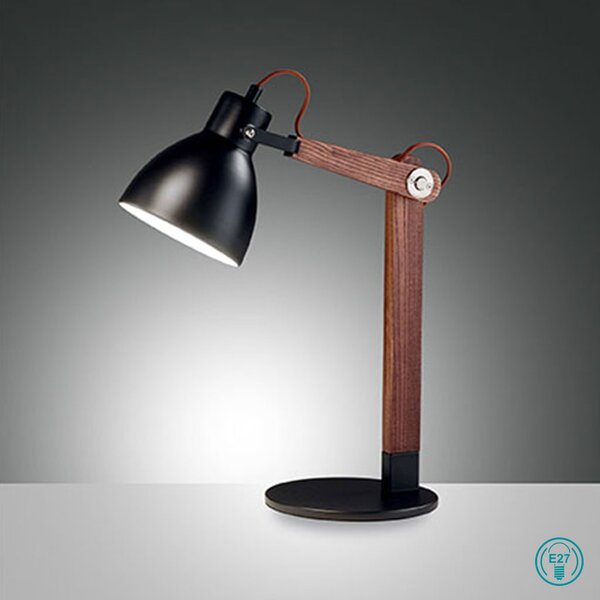 Φωτιστικό Επιτραπέζιο Fabas Luce Sveva 3644-30-101 Μαύρο
