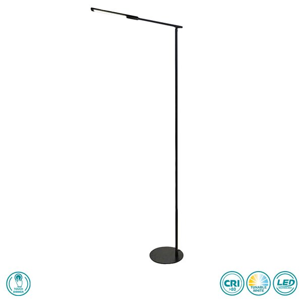 Φωτιστικό Δαπέδου Fabas Luce Ideal 3550-11-101 Μαύρο