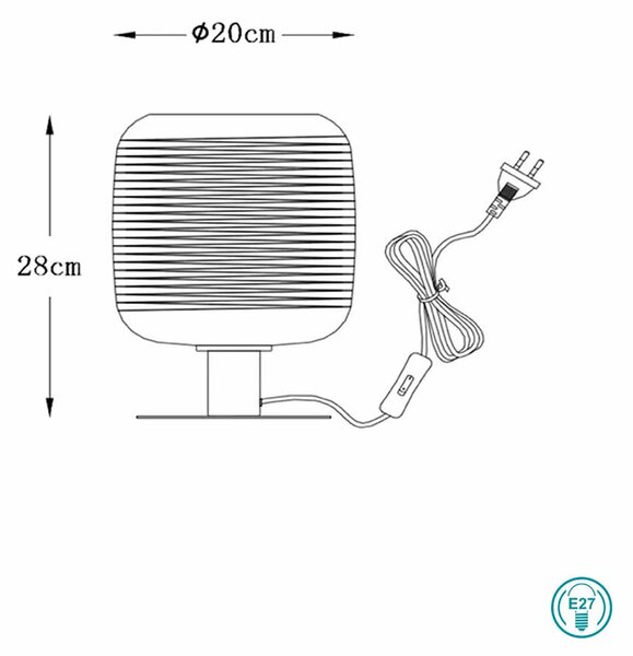 Φωτιστικό Επιτραπέζιο Lucide Eryn 70583-01-11 Χρώμιο