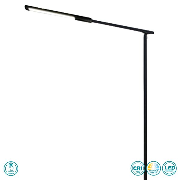 Φωτιστικό Δαπέδου Fabas Luce Ideal 3550-11-101 Μαύρο