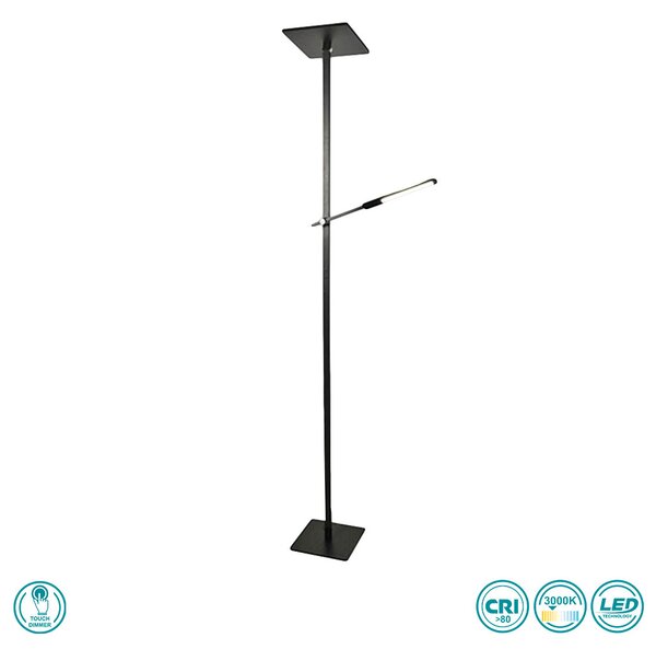 Φωτιστικό Δαπέδου Fabas Luce Ideal 3550-10-101 Μαύρο