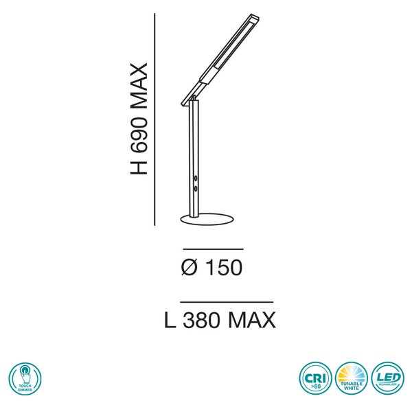 Φωτιστικό Επιτραπέζιο Fabas Luce Ideal 3550-30-102 Λευκό