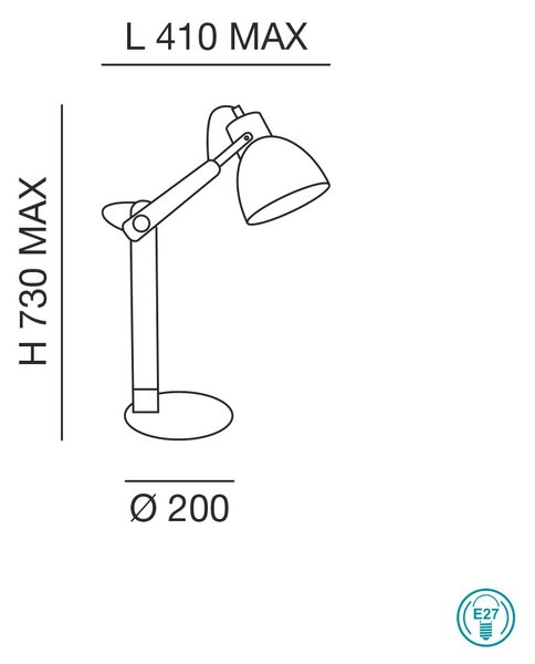 Φωτιστικό Επιτραπέζιο Fabas Luce Sveva 3644-30-101 Μαύρο