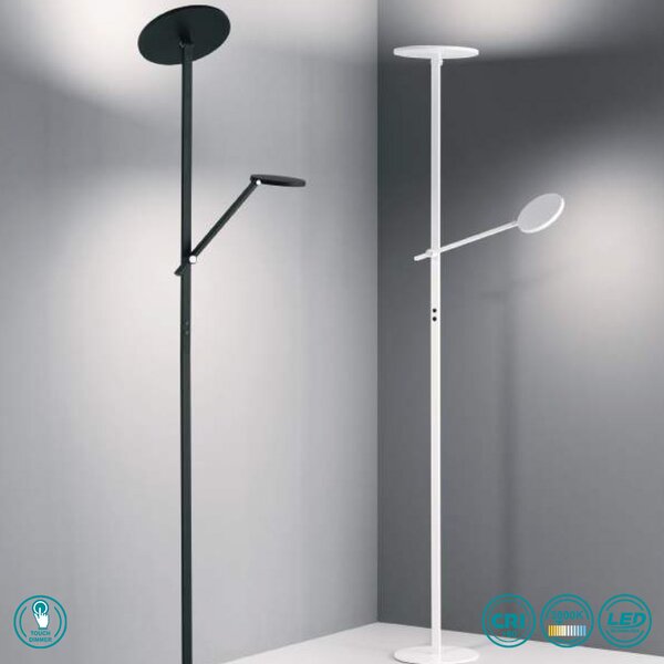 Φωτιστικό Δαπέδου Fabas Luce Regina 3551-10-101 Μαύρο
