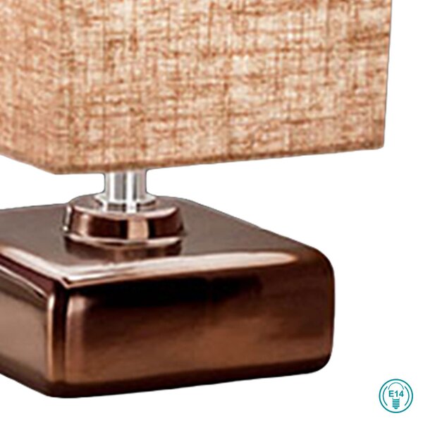 Λάμπα Επιτραπέζια Κεραμική Fabas Luce Taro 3611-30-179 Μπρονζέ