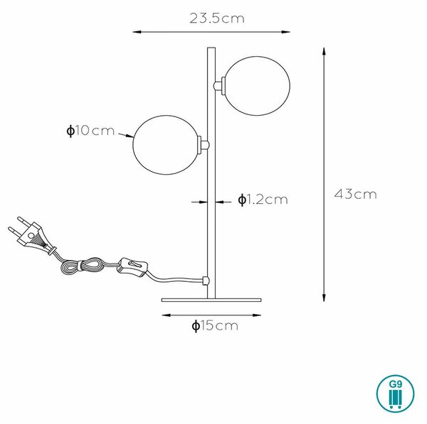Φωτιστικό Επιτραπέζιο Lucide Tycho 45574-02-30 Μαύρο