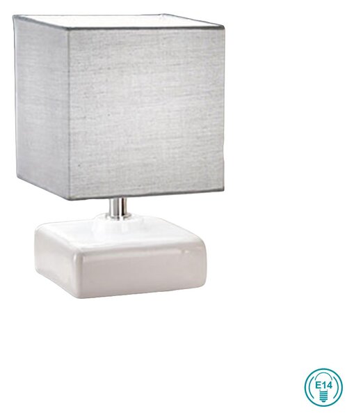 Λάμπα Επιτραπέζια Κεραμική Fabas Luce Taro 3611-30-102 Λευκή