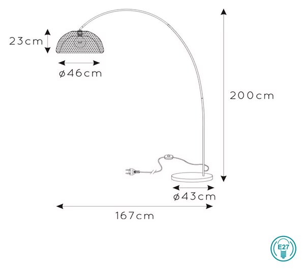 Φωτιστικό Δαπέδου Lucide Mesh 30773-01-30 Μαύρο