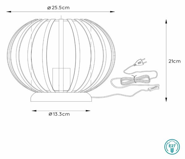 Λάμπα Επιτραπέζια Lucide Manuela 78574-25-33 Πράσινη