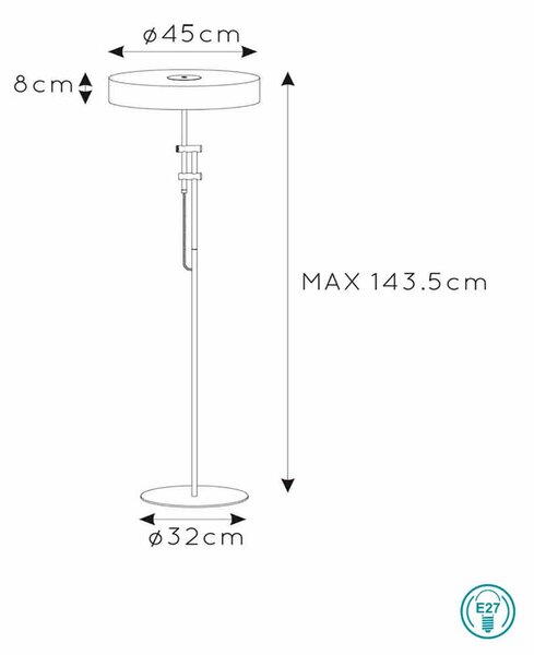 Φωτιστικό Δαπέδου Lucide Giada 30770-02-02 Μαύρο
