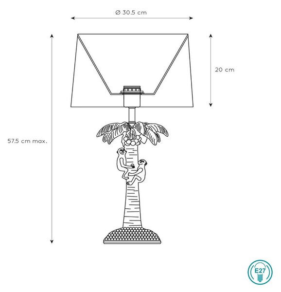 Φωτιστικό Επιτραπέζιο Lucide Coconut 10505-81-30 Μαύρο