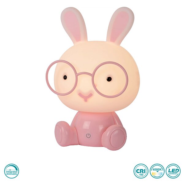 Φωτιστικό Επιτραπέζιο Lucide Dodo Rabbit 71591-03-66 Ροζ