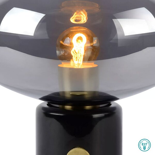 Λάμπα Επιτραπέζια Lucide Charlize 03520-01-65 Μαύρη