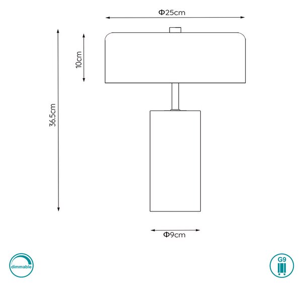 Λάμπα Επιτραπέζια Lucide Mirasol 34540-03-31 Λευκή
