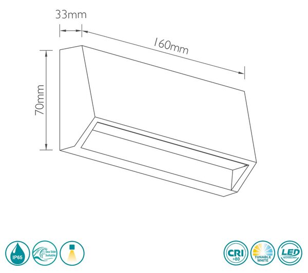 Απλίκα Εξωτερικού Χώρου Sole Luce Janet 21-5015-19 Ανθρακί (3CCT)
