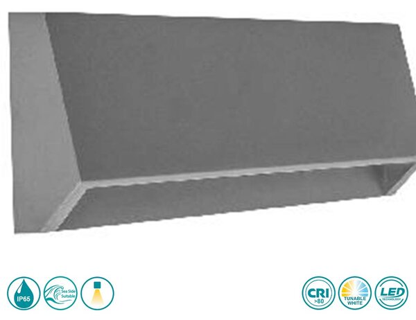 Απλίκα Εξωτερικού Χώρου Sole Luce Janet 21-6015-10 Γκρι (3CCT)