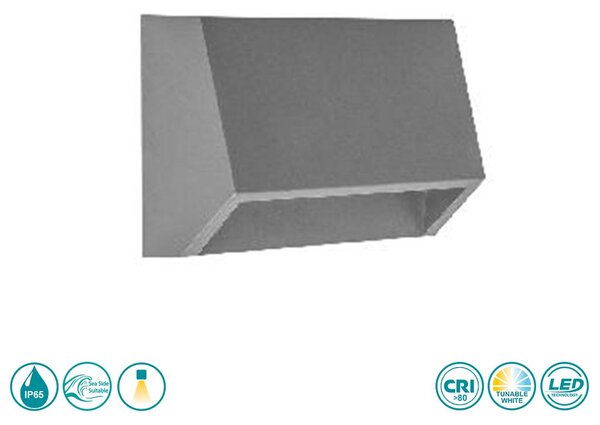 Απλίκα Εξωτερικού Χώρου Sole Luce Janet 21-4015-10 Γκρι (3CCT)
