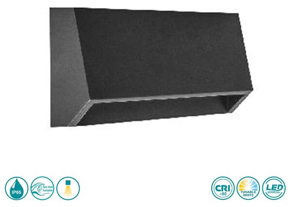 Απλίκα Εξωτερικού Χώρου Sole Luce Janet 21-5015-19 Ανθρακί (3CCT)