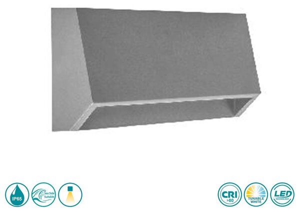 Απλίκα Εξωτερικού Χώρου Sole Luce Janet 21-5015-10 Γκρι (3CCT)