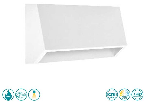 Απλίκα Εξωτερικού Χώρου Sole Luce Janet 21-5015-1 Λευκή (3CCT)