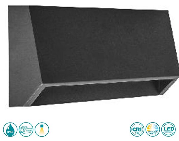 Απλίκα Εξωτερικού Χώρου Sole Luce Janet 21-5015-19 Ανθρακί (3CCT)