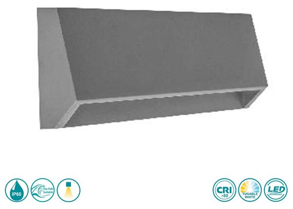Απλίκα Εξωτερικού Χώρου Sole Luce Janet 21-6015-10 Γκρι (3CCT)